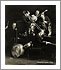Louisiana Five jazz band, posed with a folding screen, 1919, Anton Lada, drums; Charlie Panely, trombone; Karl Berger, banjo; Al Nunez, clarinet; Joe Cawley, piano